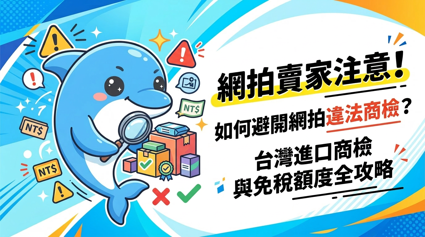 網拍賣家注意！如何避開網拍違法商檢？台灣進口商檢與免稅額度全攻略